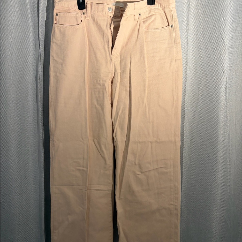 Uniqlo Women's Soft Beige Wide Leg Jeans